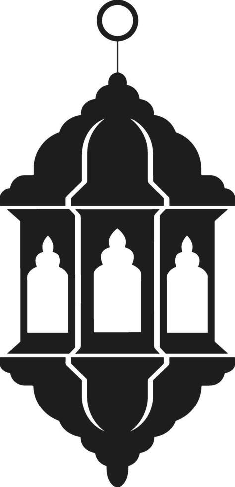 Elegant Islamic Lantern - Traditional Arabic Hanging Lamp for Ramadan and Eid vector