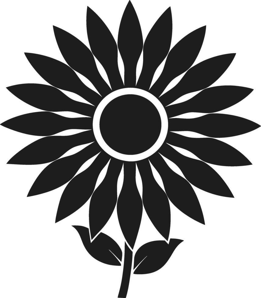 Sunflower Silhouette - Elegant Floral Artwork for Mother's Day vector