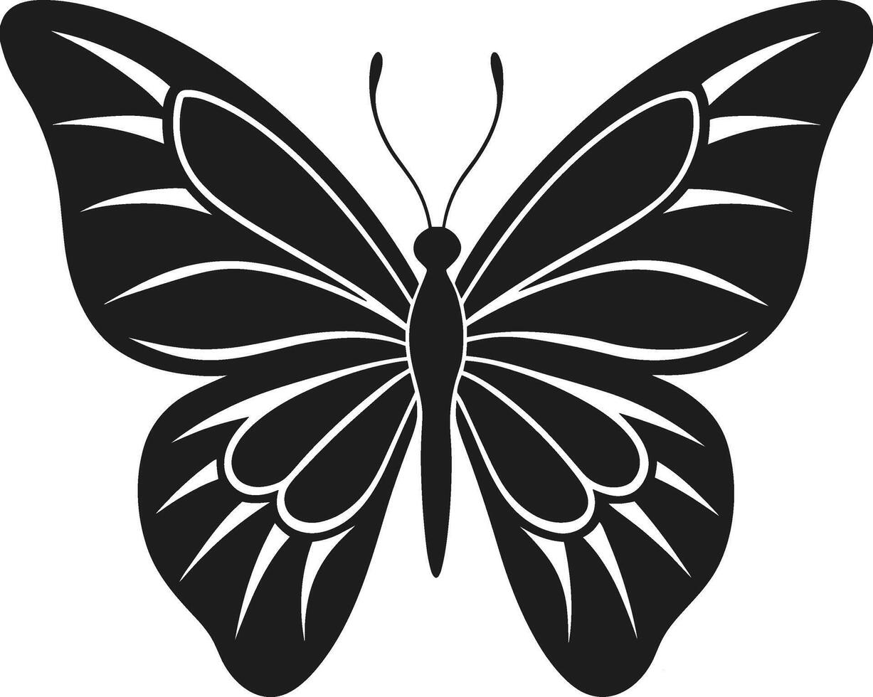 Intricate Butterfly Silhouette - Elegant Illustration vector