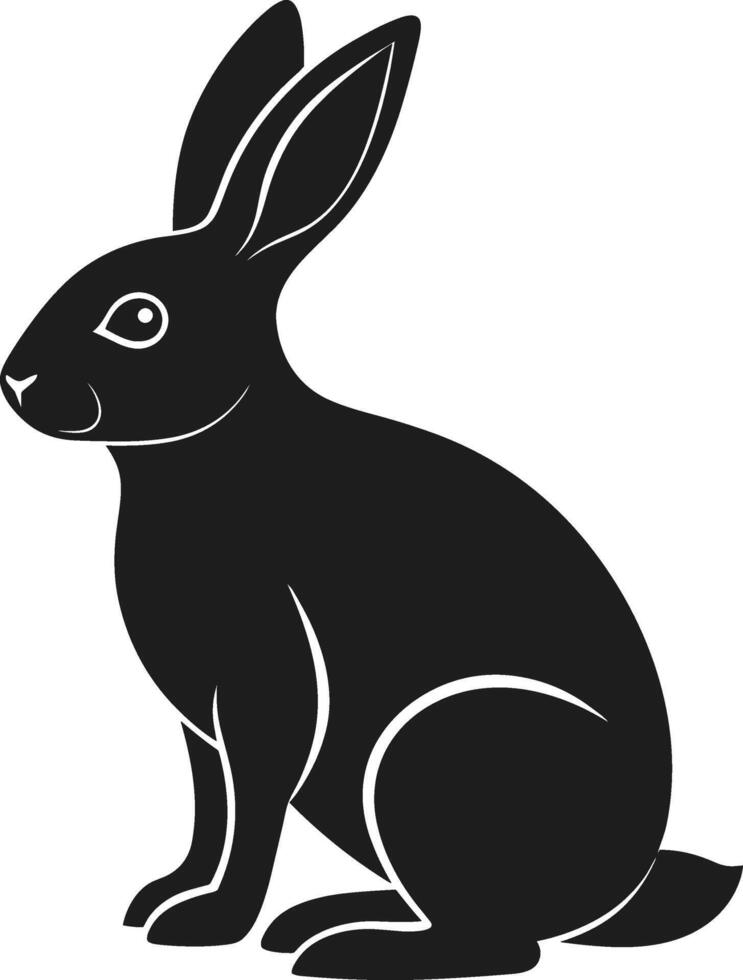 Elegant Rabbit Silhouette - Perfect for Spring and Easter Designs vector