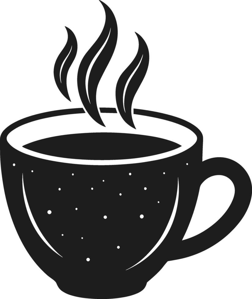 Steaming Coffee Cup Silhouette - Cozy Illustration for Mother's Day vector