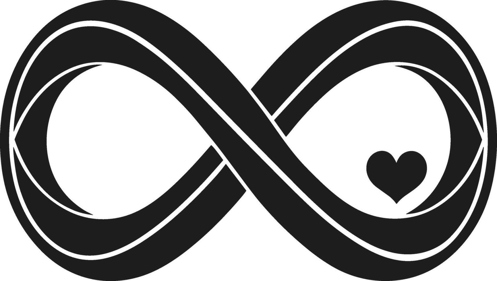 Elegant Infinity Symbol with Heart - Love and Eternity Illustration for Mother's Day vector