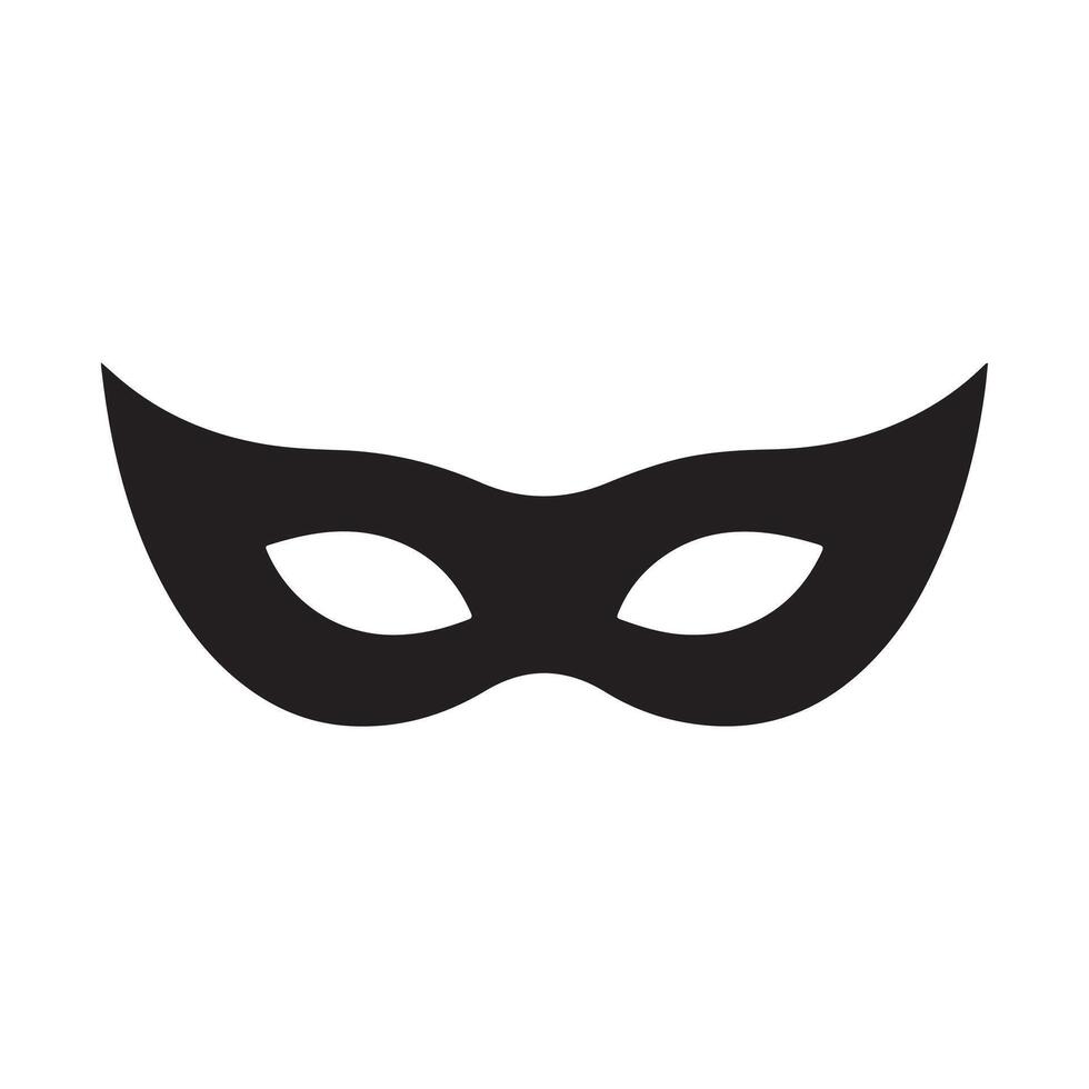 Intricate Black and White Masquerade Mask Design vector