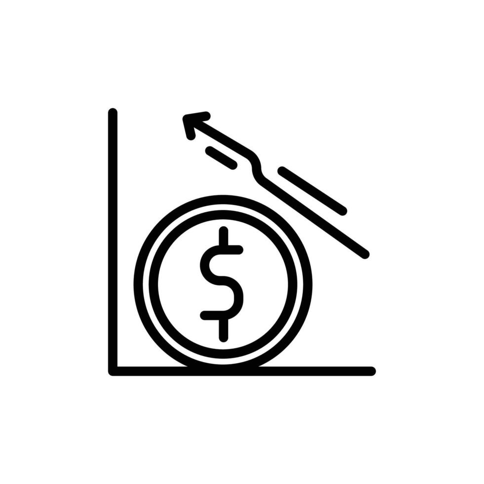 Money increase up Business Analytics icon vector