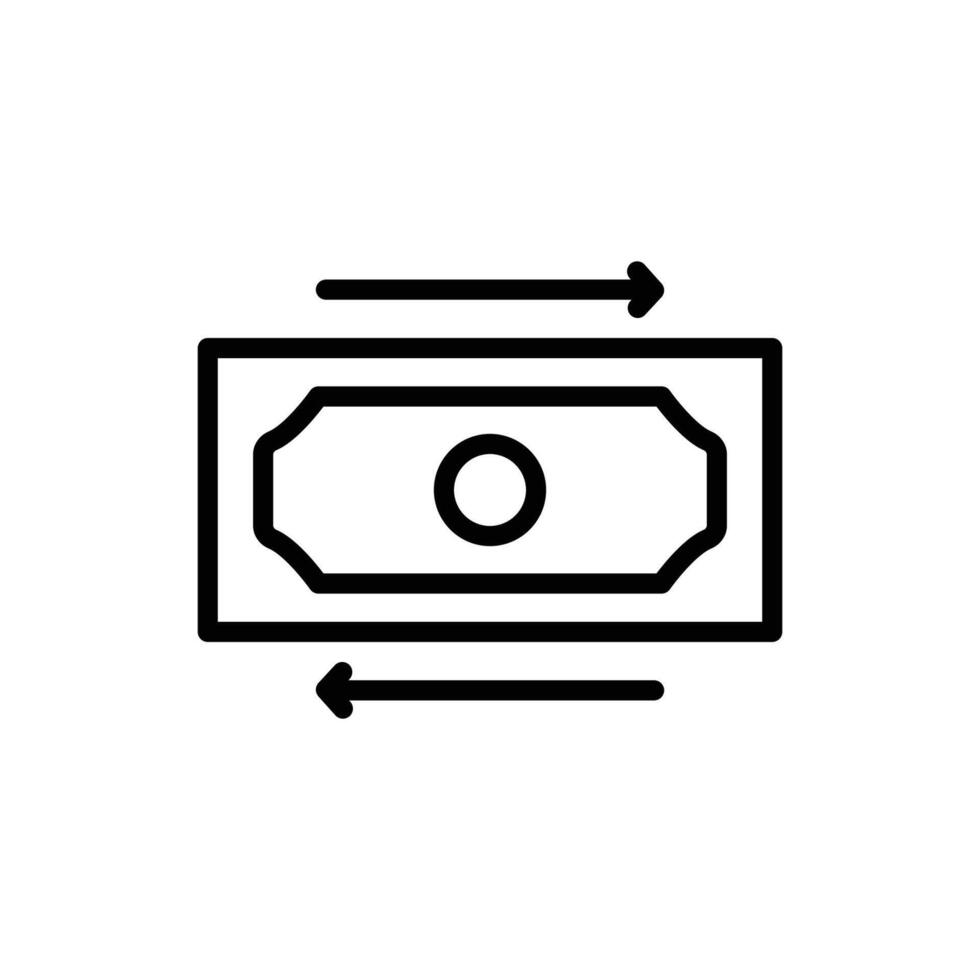 cash flow icon line style vector