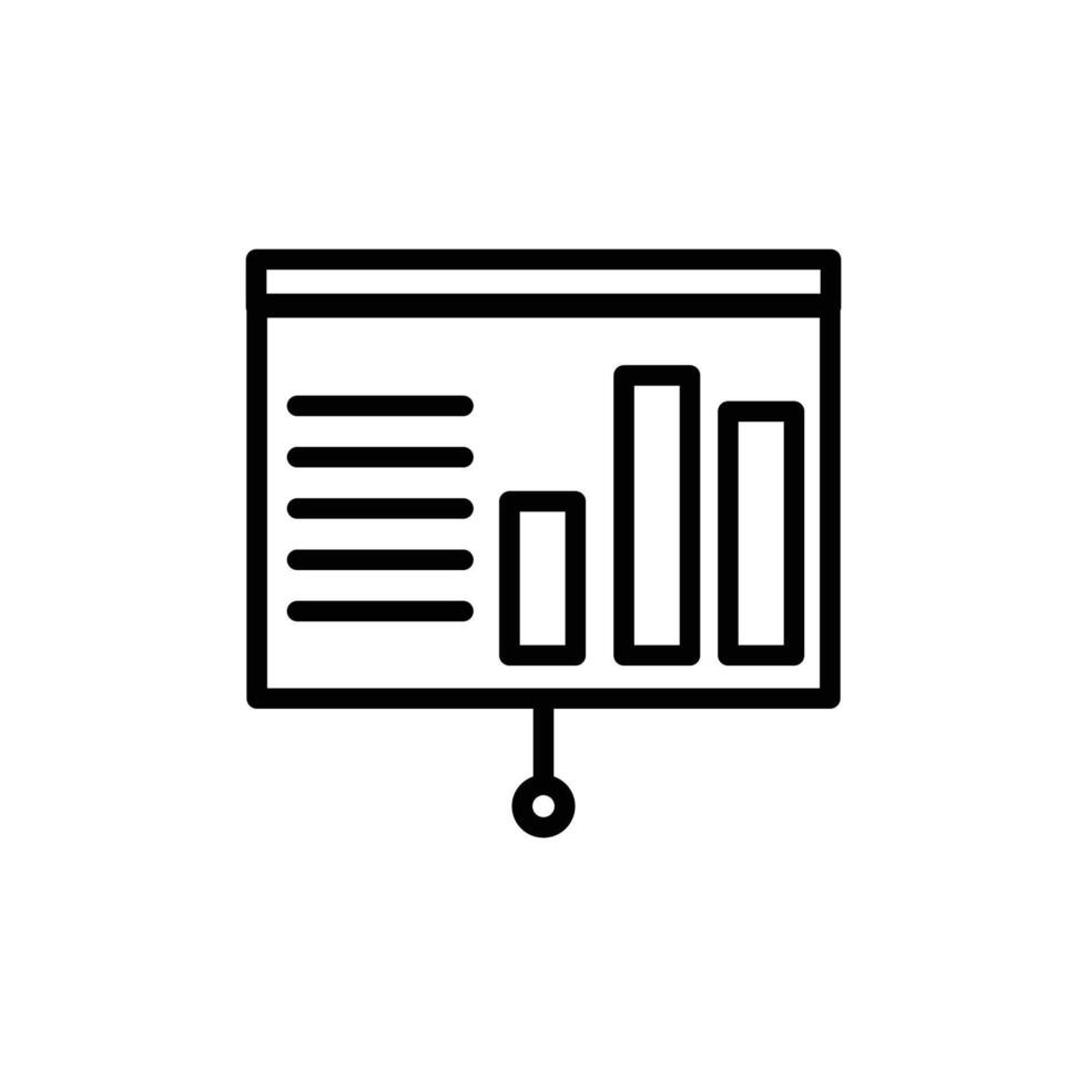 presentation business analytics icon vector