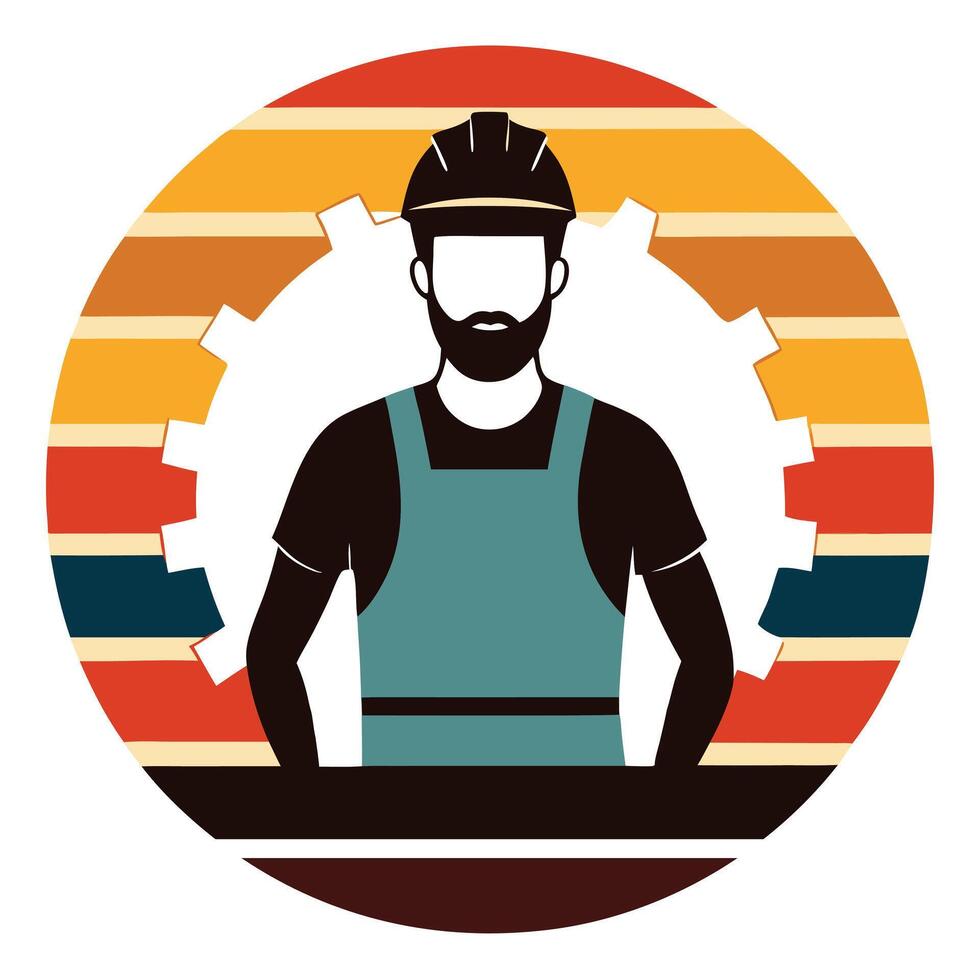 Labour day vintage Tshirt design vector