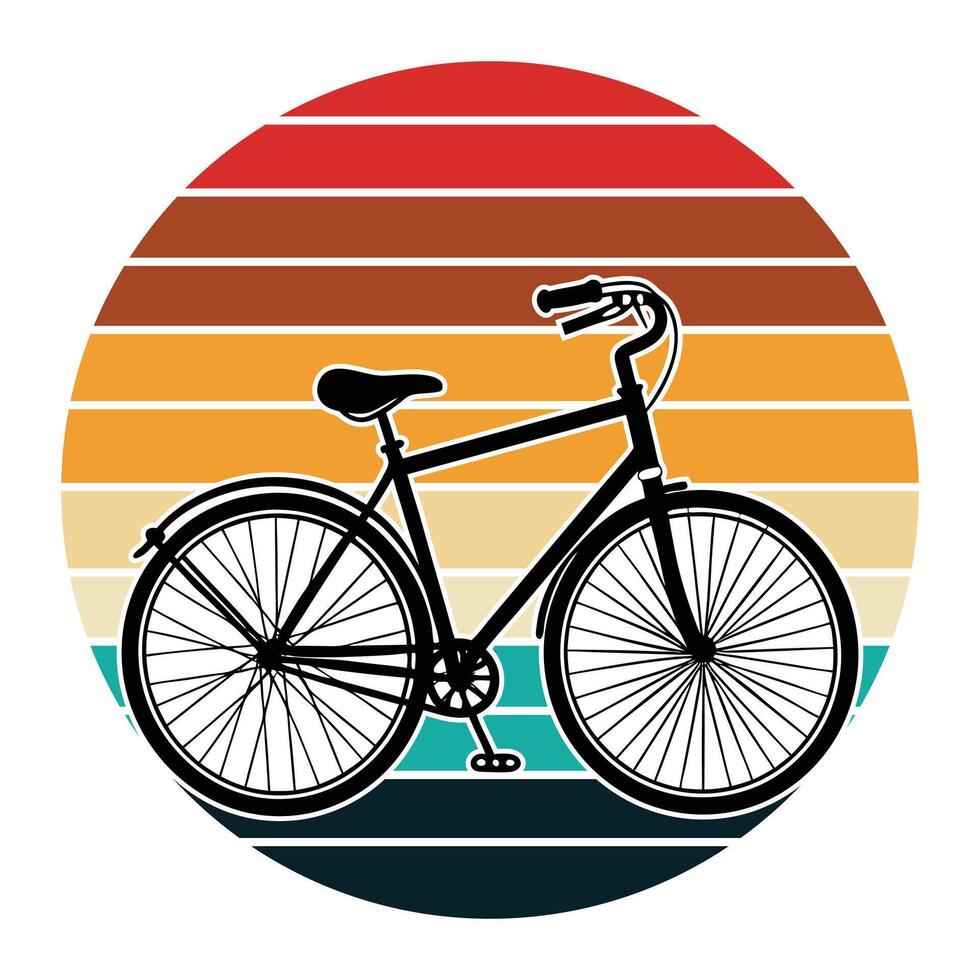 by cycle on retro vintage style Tshirt design vector