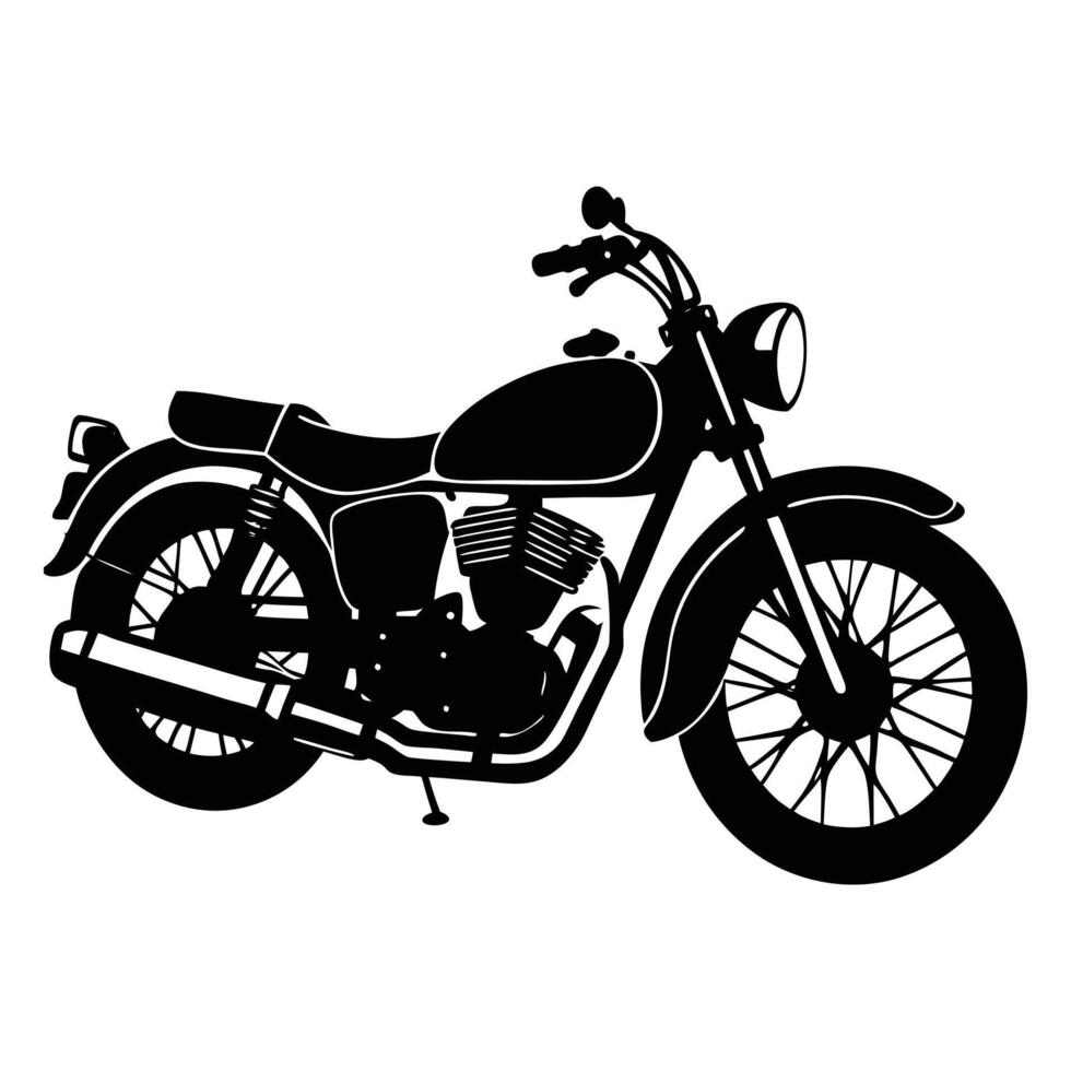 Vintage Motor bike silhouette vector