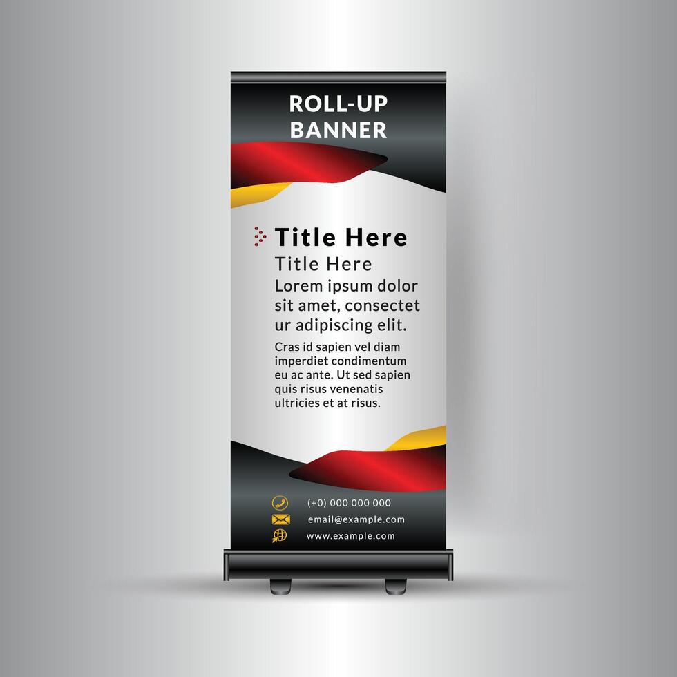 Business Roll up banner vertical design for brochure business flyer. vector