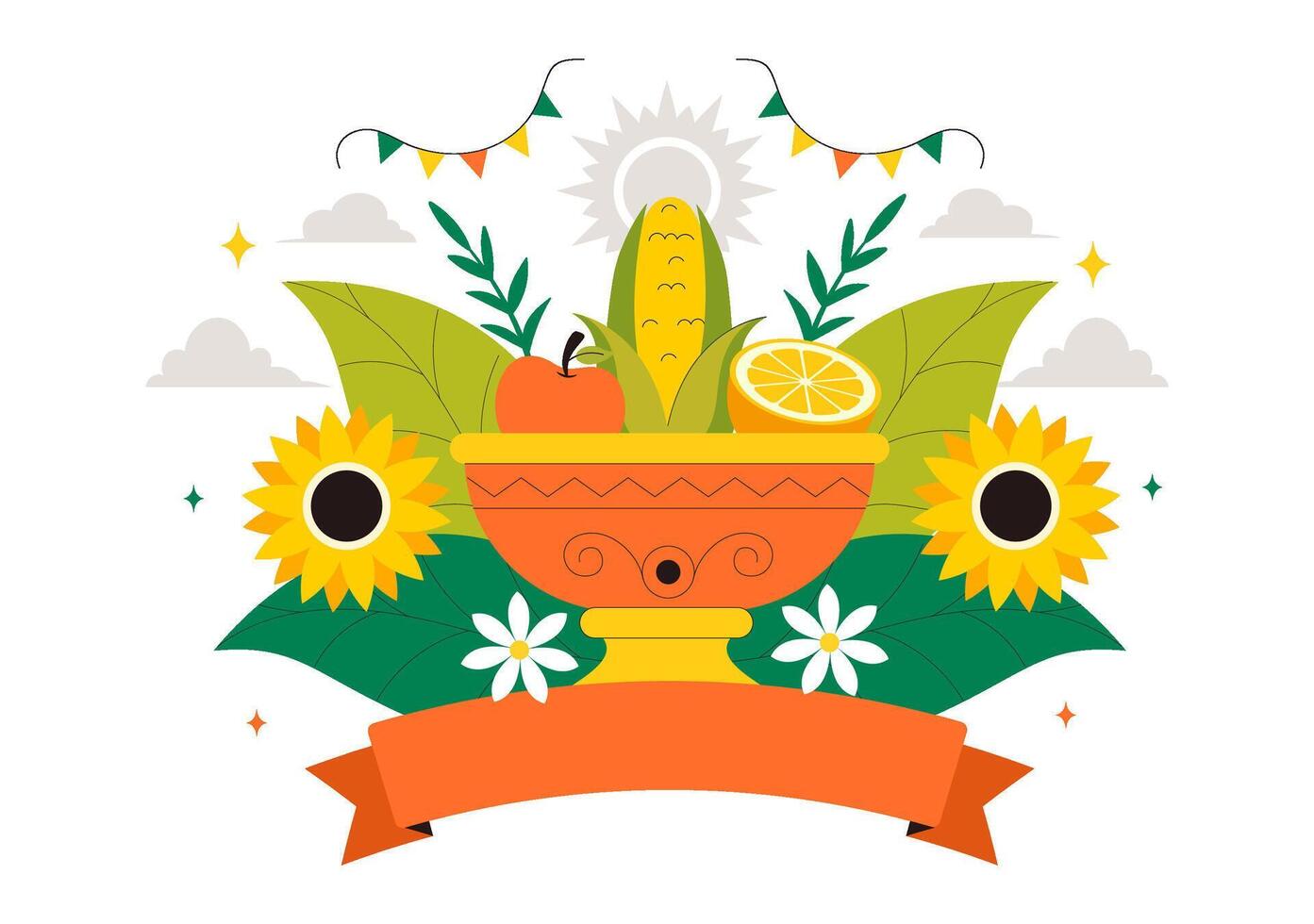 Inti Raymi Festival Art Depicting the Annual Inca Sun Worship Celebration vector