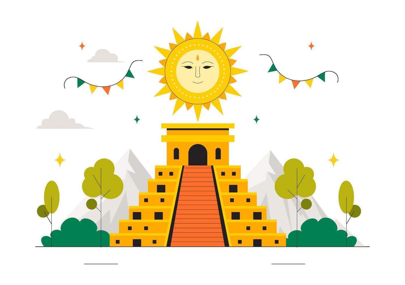 Art of Inti Raymi, the Inca Festival of the Sun Held Annually on June 24 vector