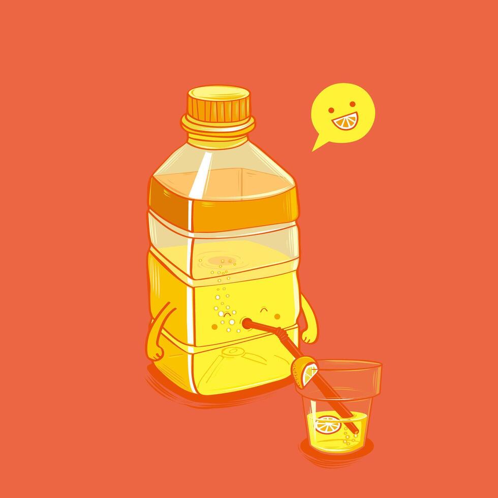 Plastic Bottle Drinking Juice vector