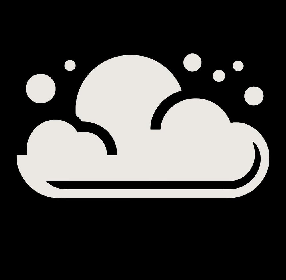 A white cloud with bubbles on it vector