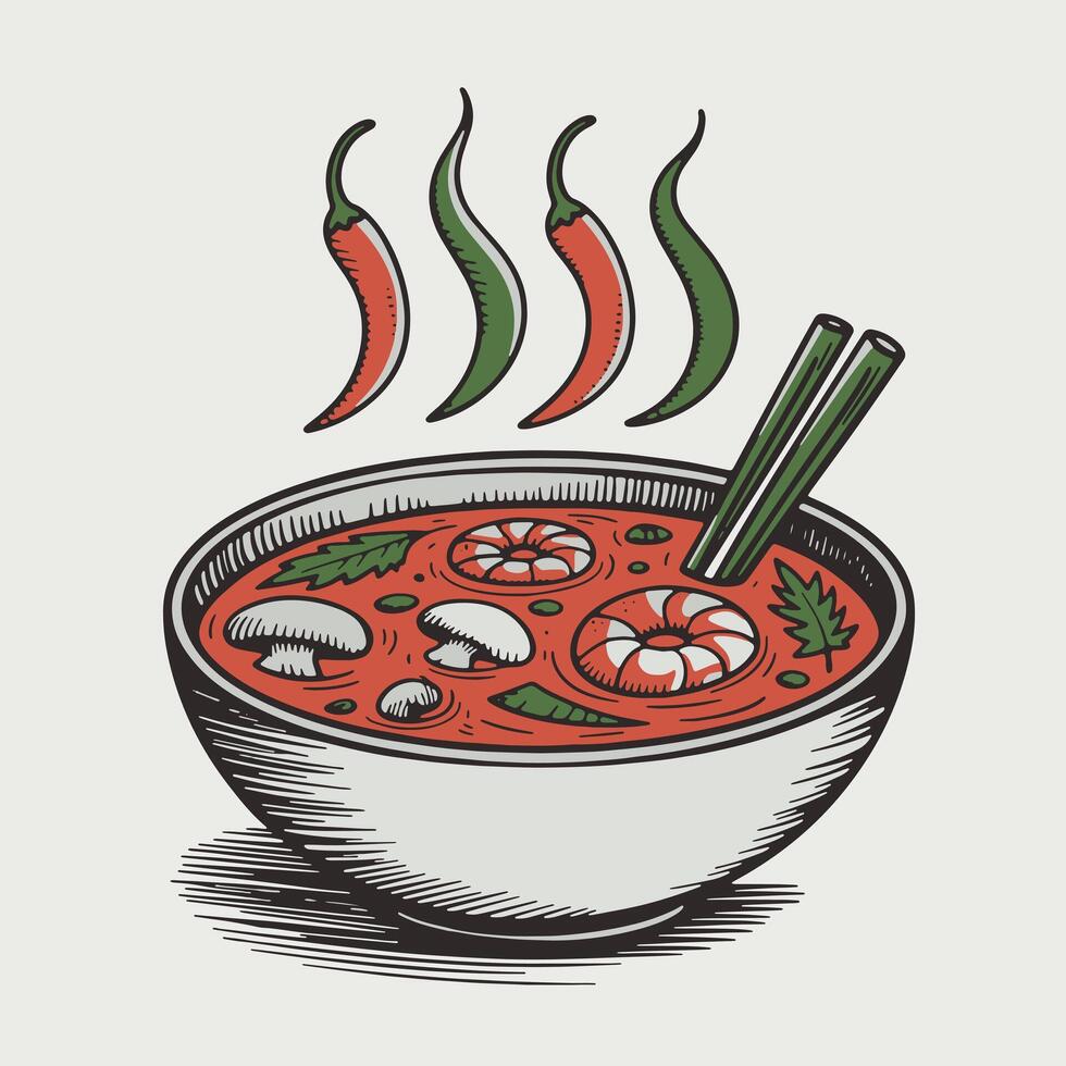 Tom Yum Soup vector