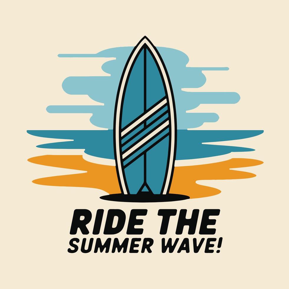 Ride the Summer Wave vector