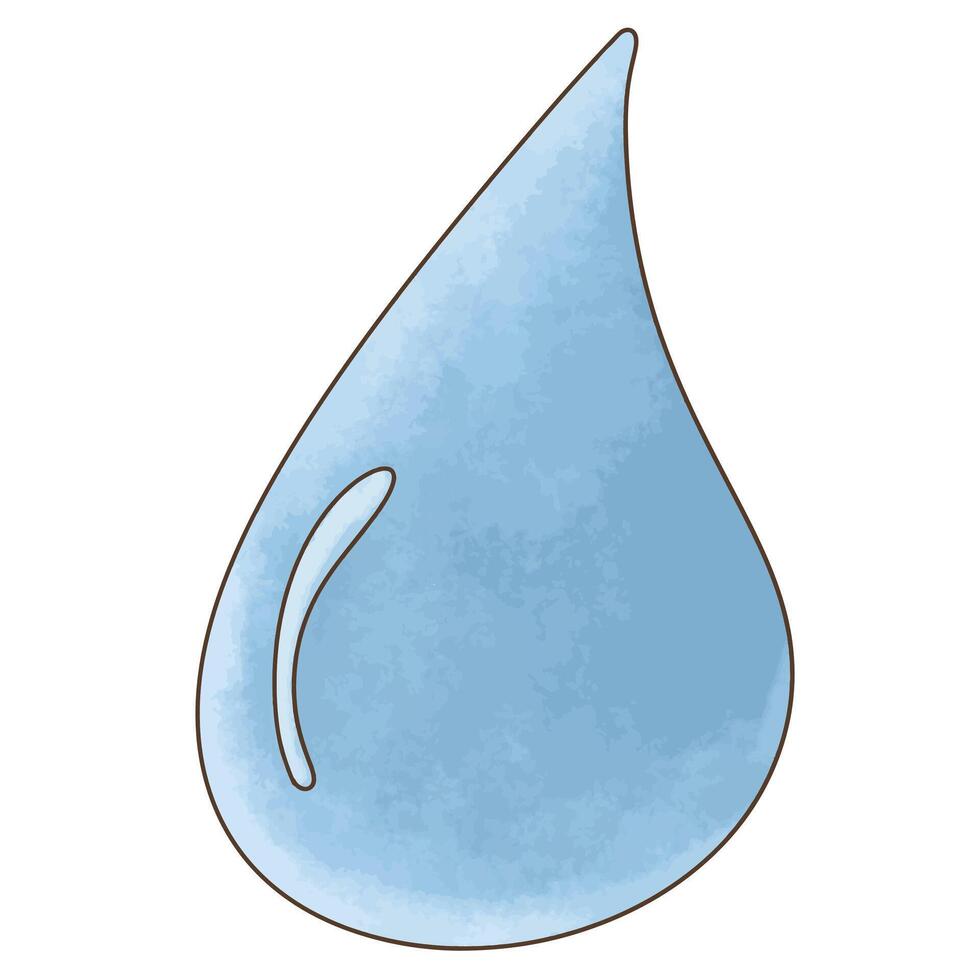 Kawaii style raindrop vector