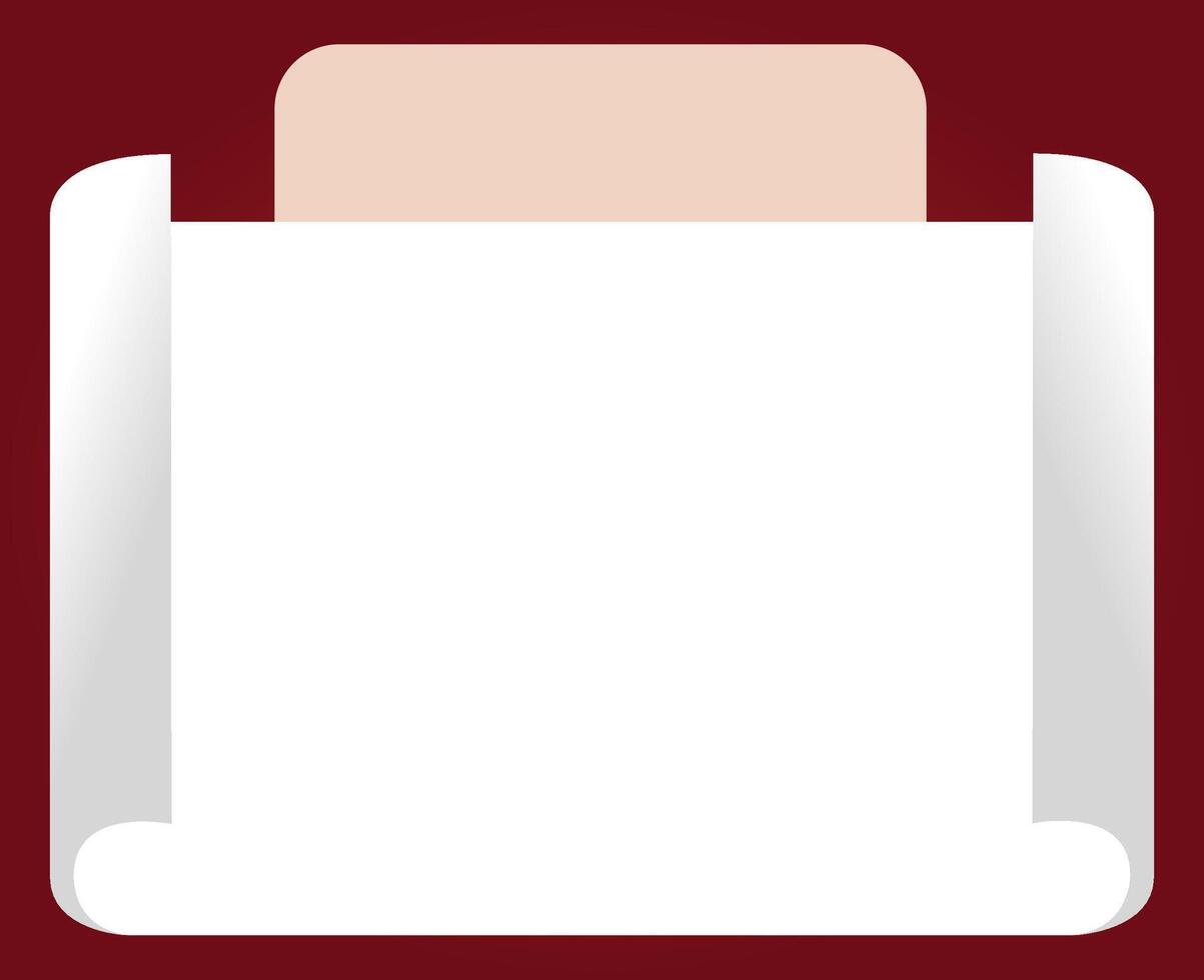 Rectangle Peel Two Sides Sticker White Sale on Red Background vector