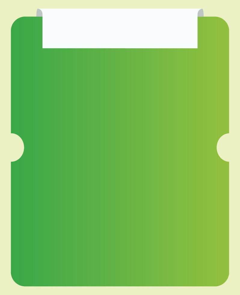 Vertical Green Gradient Label with White Rectangle for Sale on Light Green Background vector