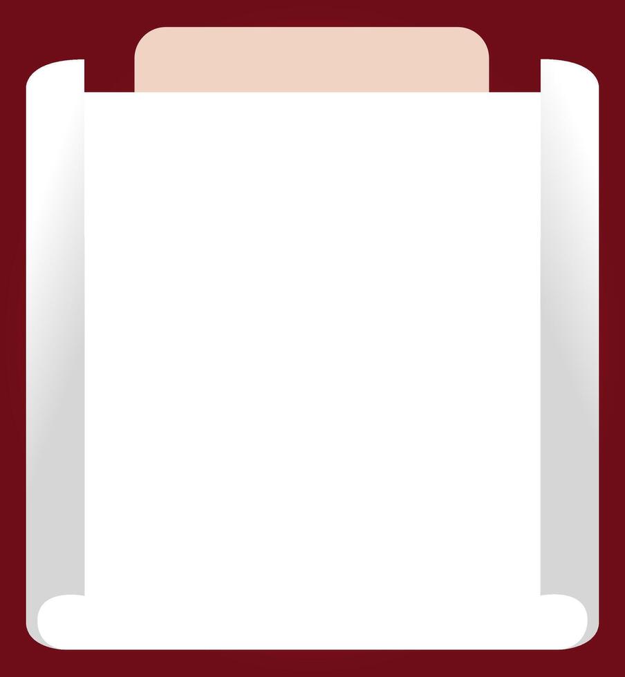 Vertical Rectangle Peel Two Sides Sticker White Sale on Red Background vector