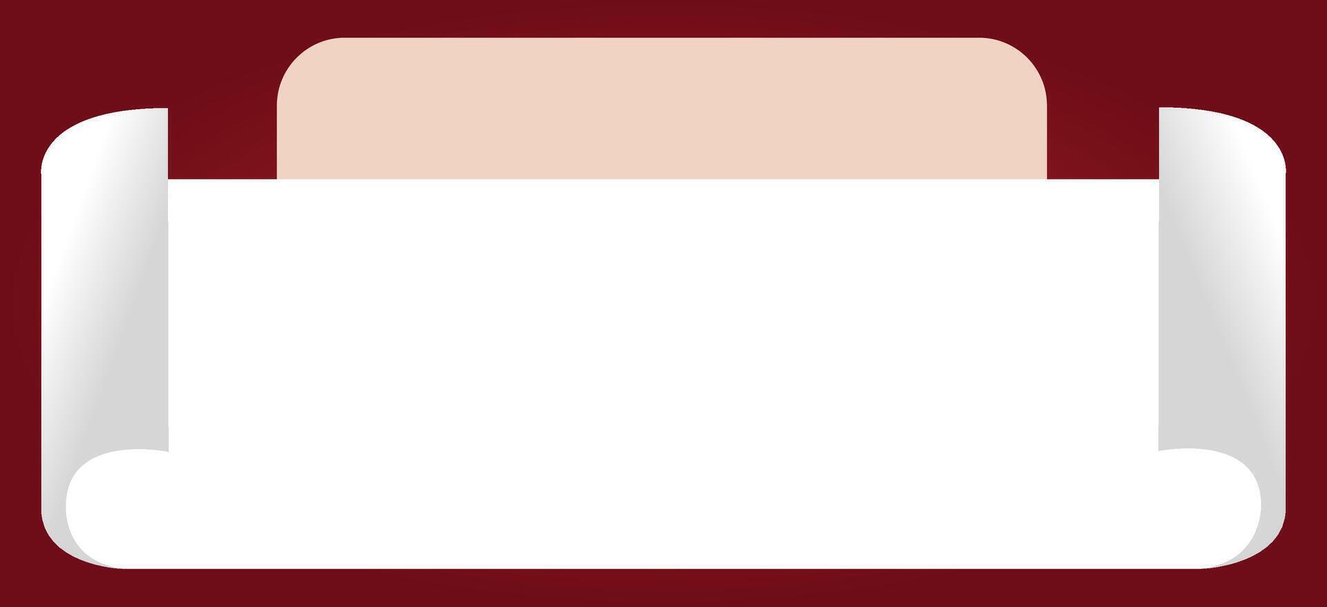 Horizontal Rectangle Peel Two Sides Sticker White Sale on Red Background vector