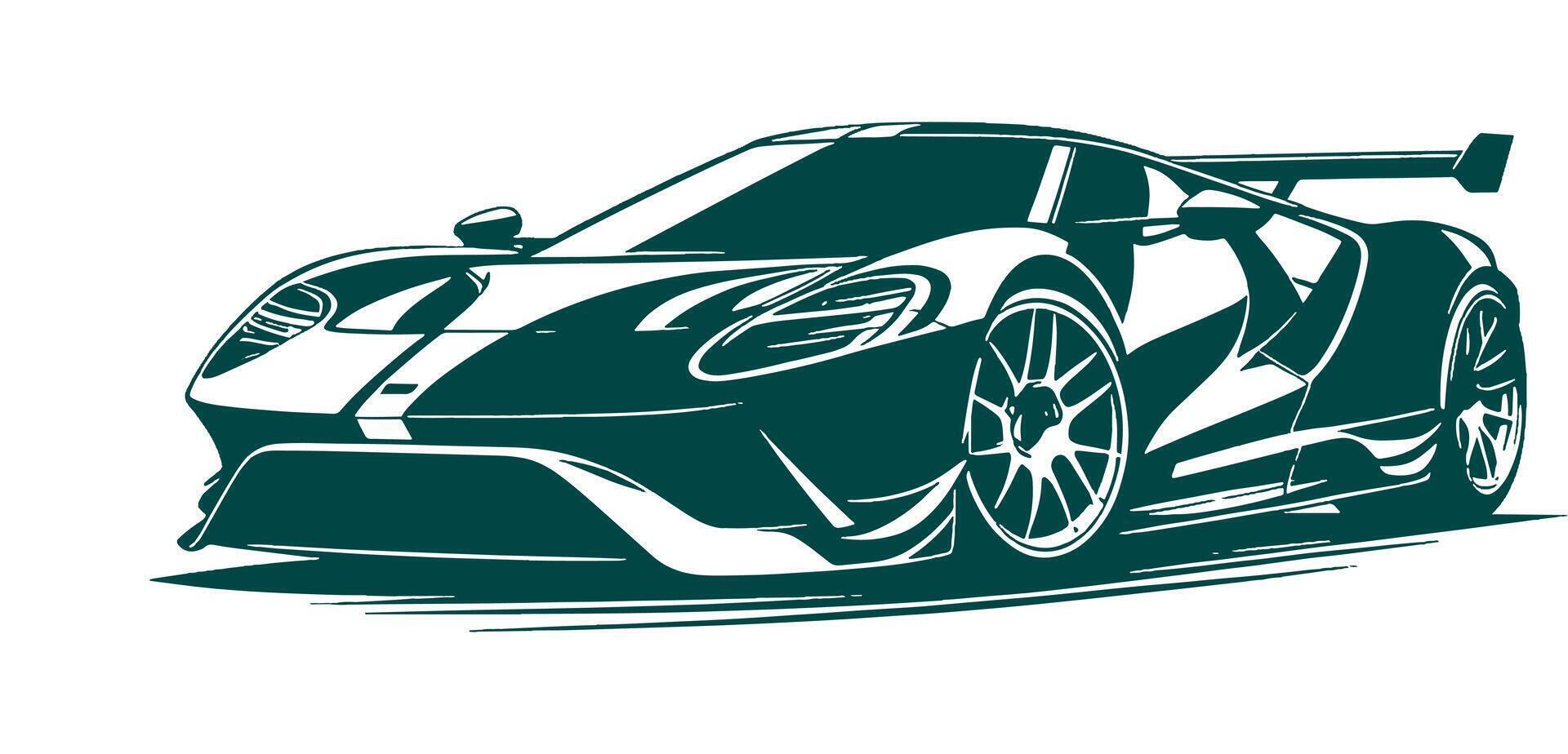 A racing car on a background. vector