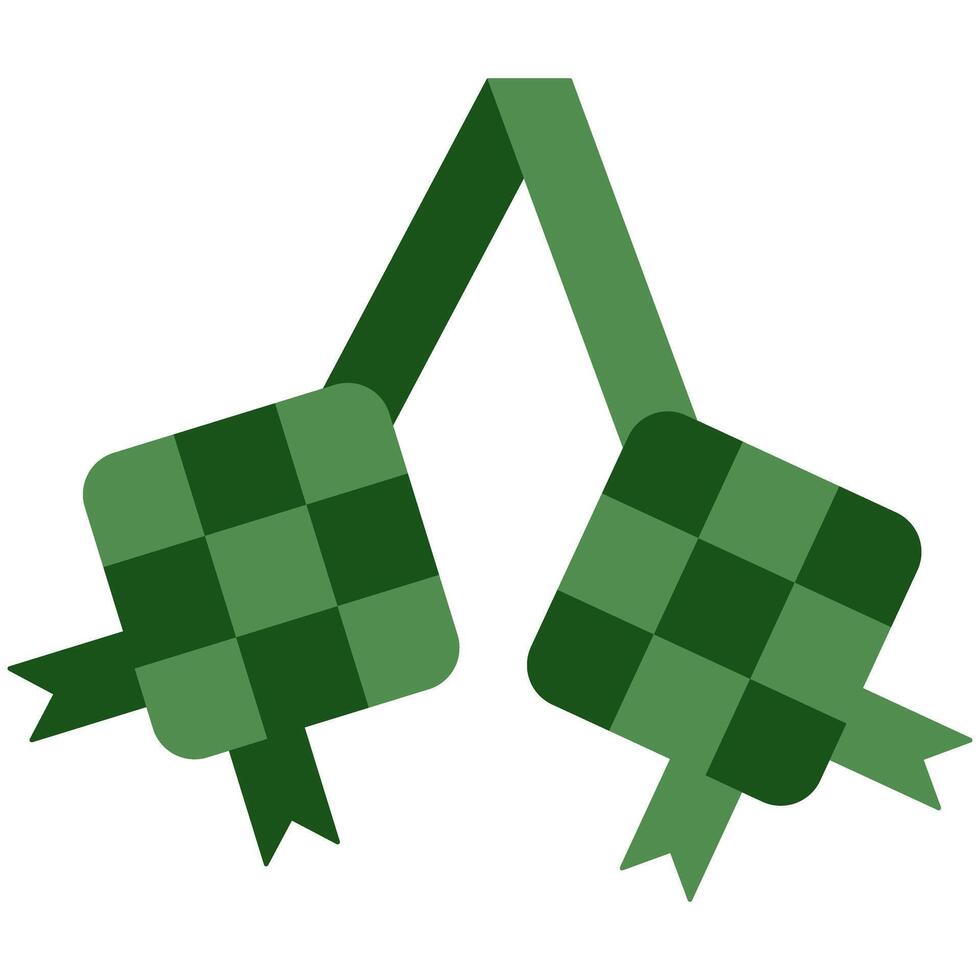 ketupat icon in flat styel vector