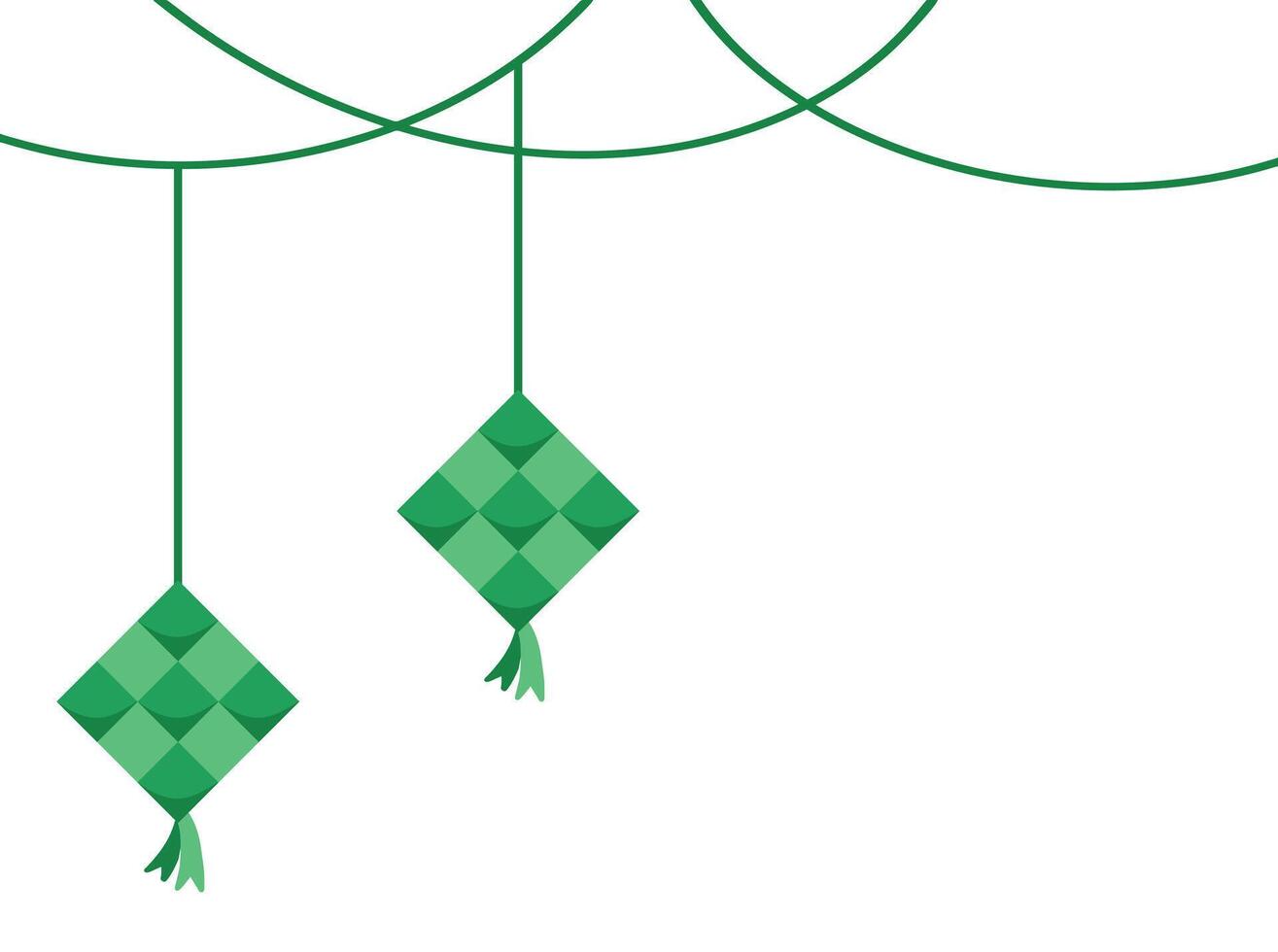 Islamic Corner Border Hanging vector