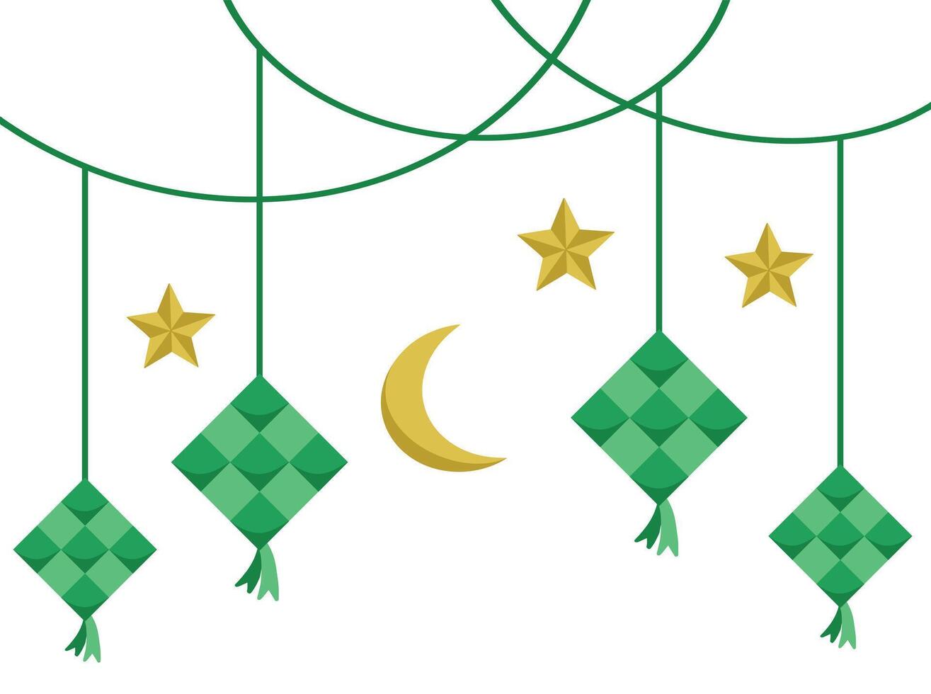 Islamic Corner Border Hanging Illustration vector