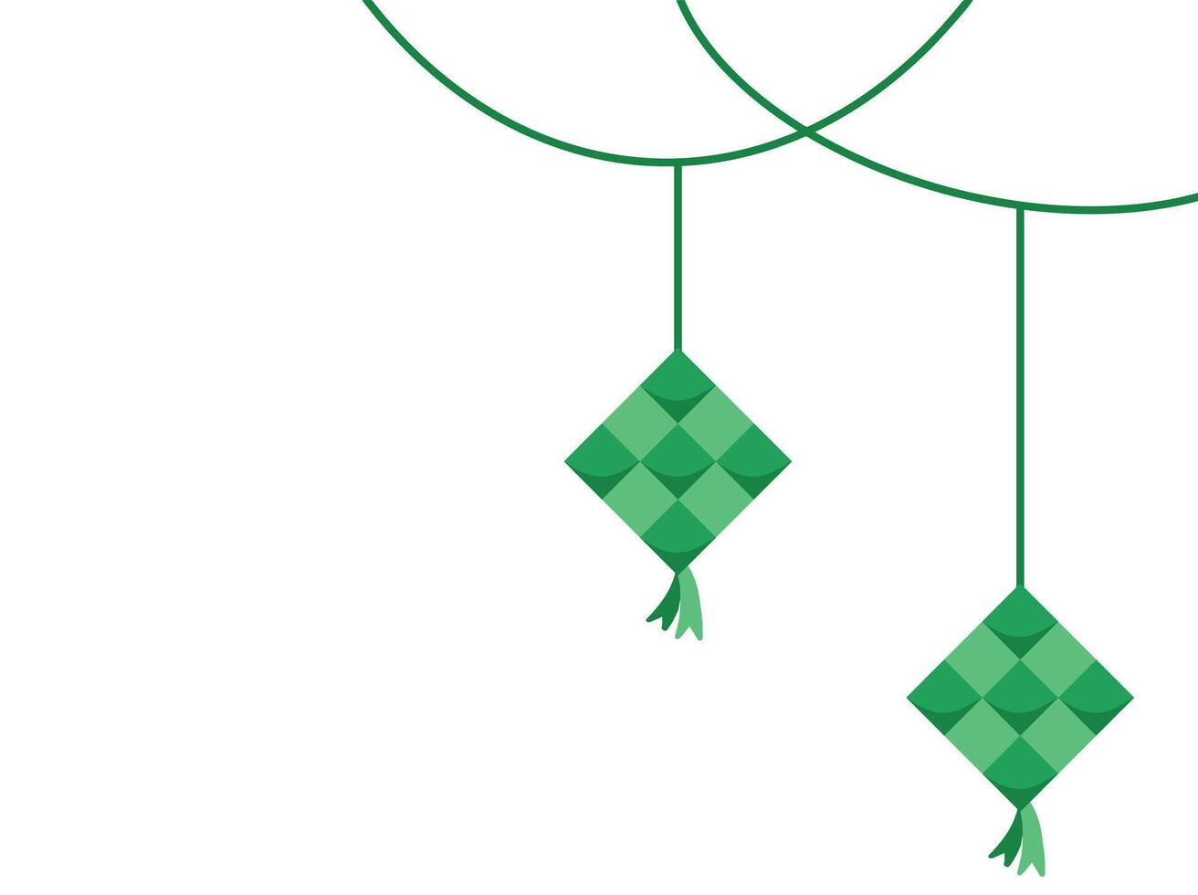 Ramadan Decoration Hanging Line Art vector