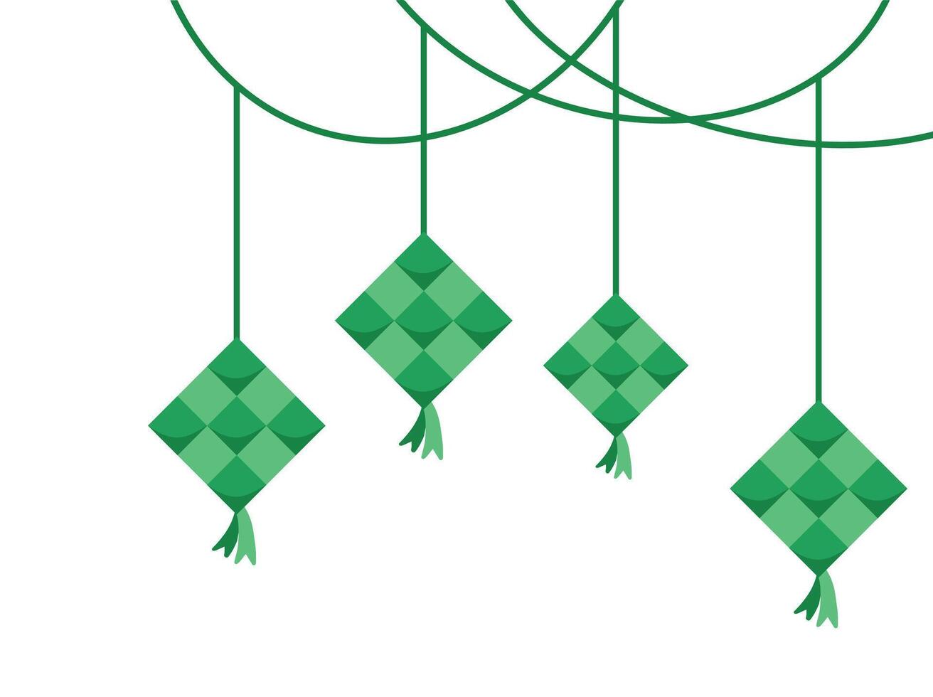 Ramadan Outline Hanging Line Art vector