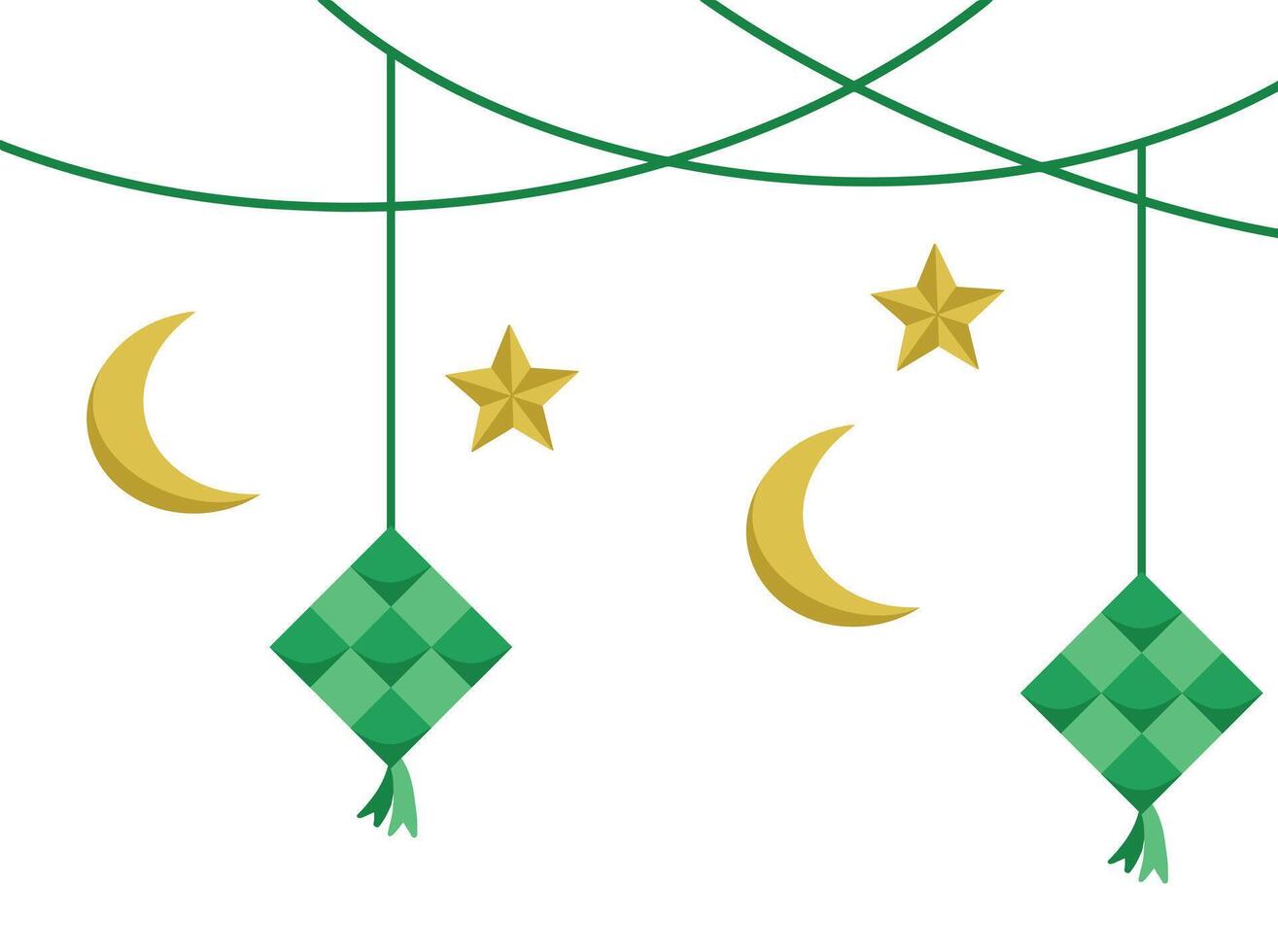 Ramadan Outline Hanging vector