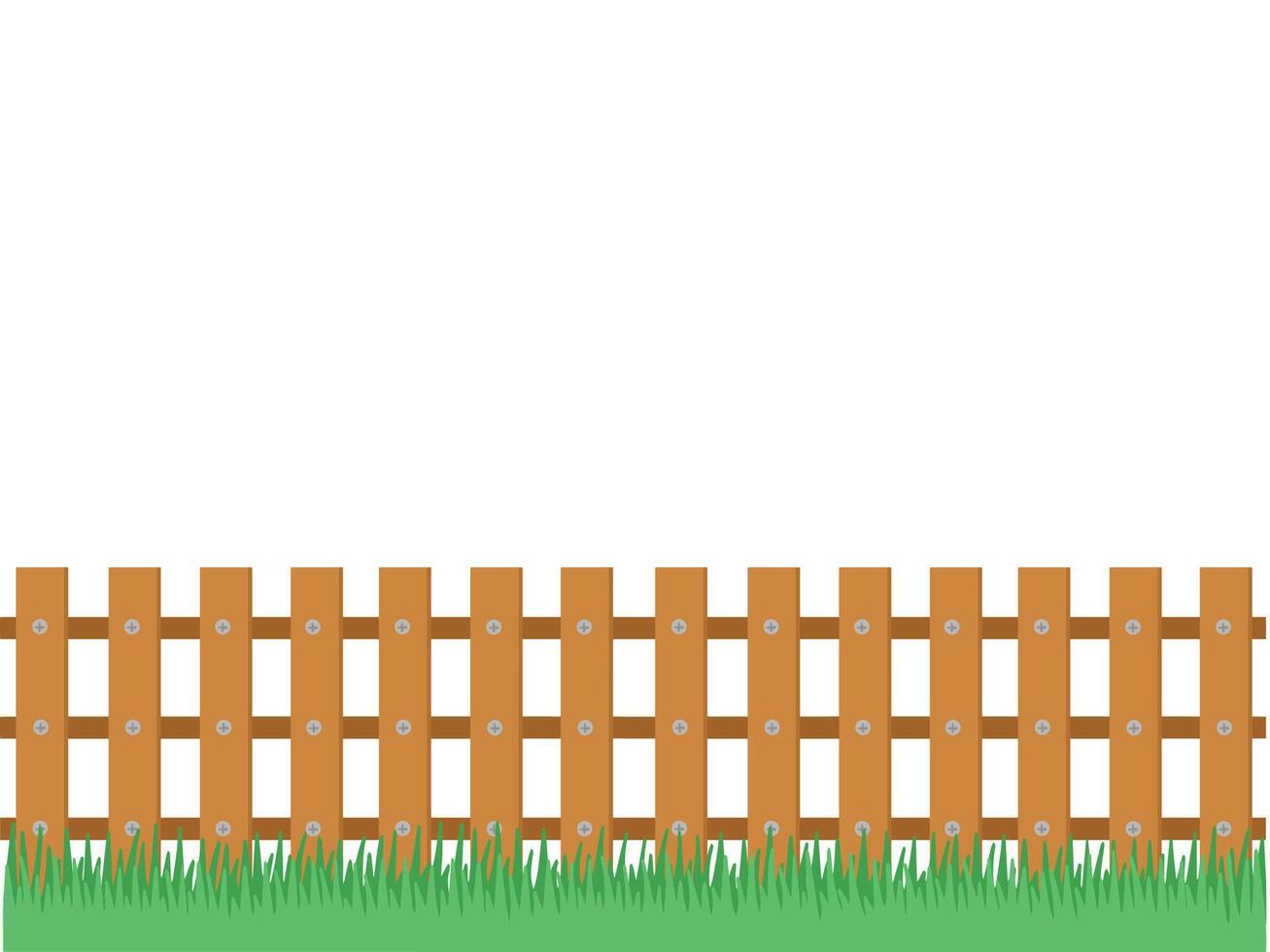 Wood Fence Illustration for Decoration vector
