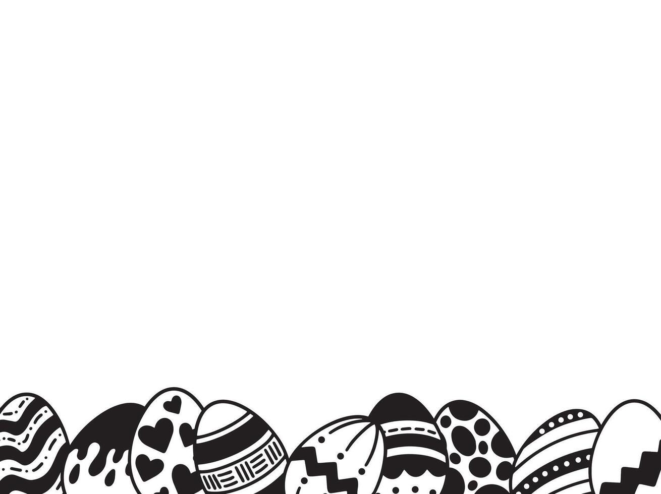 Easter Egg Line Art background vector