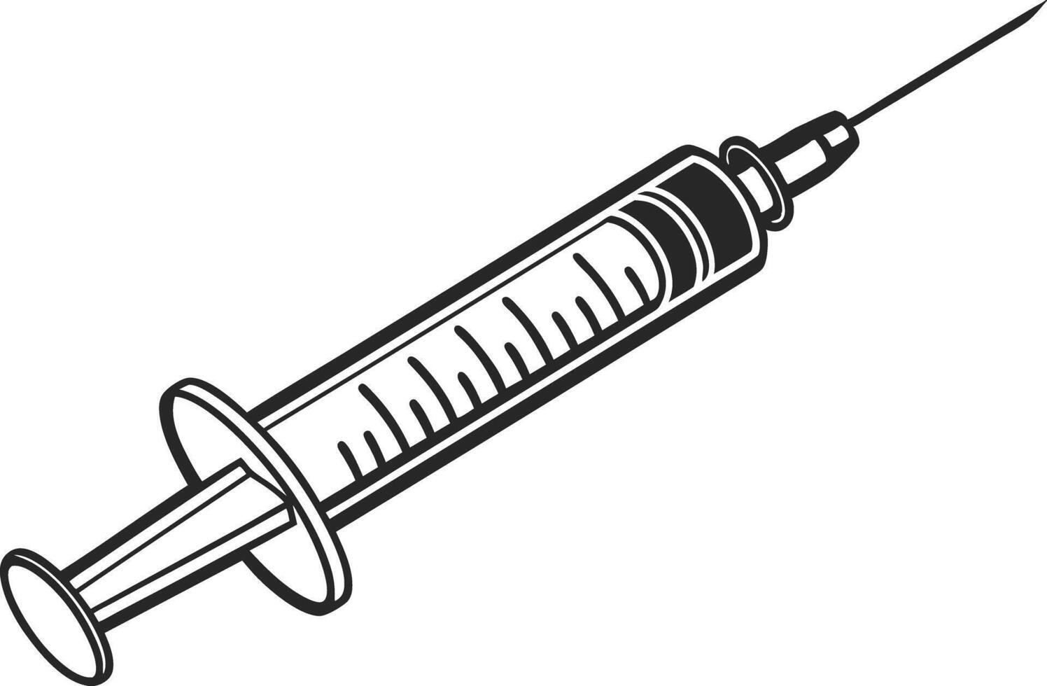 Syringe Injection The Backbone of Modern Medicine vector