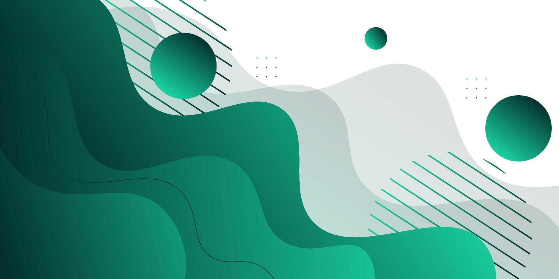 Abstract green wave 3D background. Simple circle pattern element. Eps10 vector