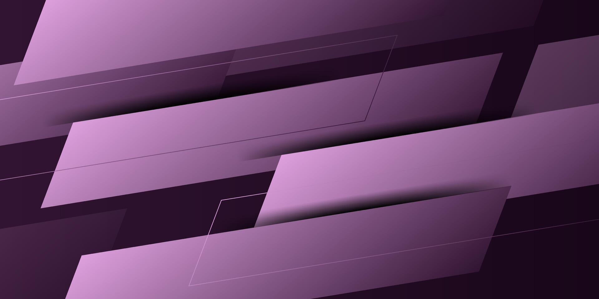 Abstract overlapping shapes on 3D background. Purple color pattern with lines. Eps10 vector