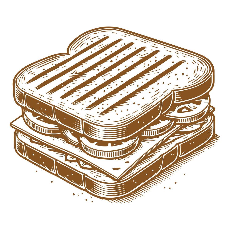 Delicious sandwich toast design vector
