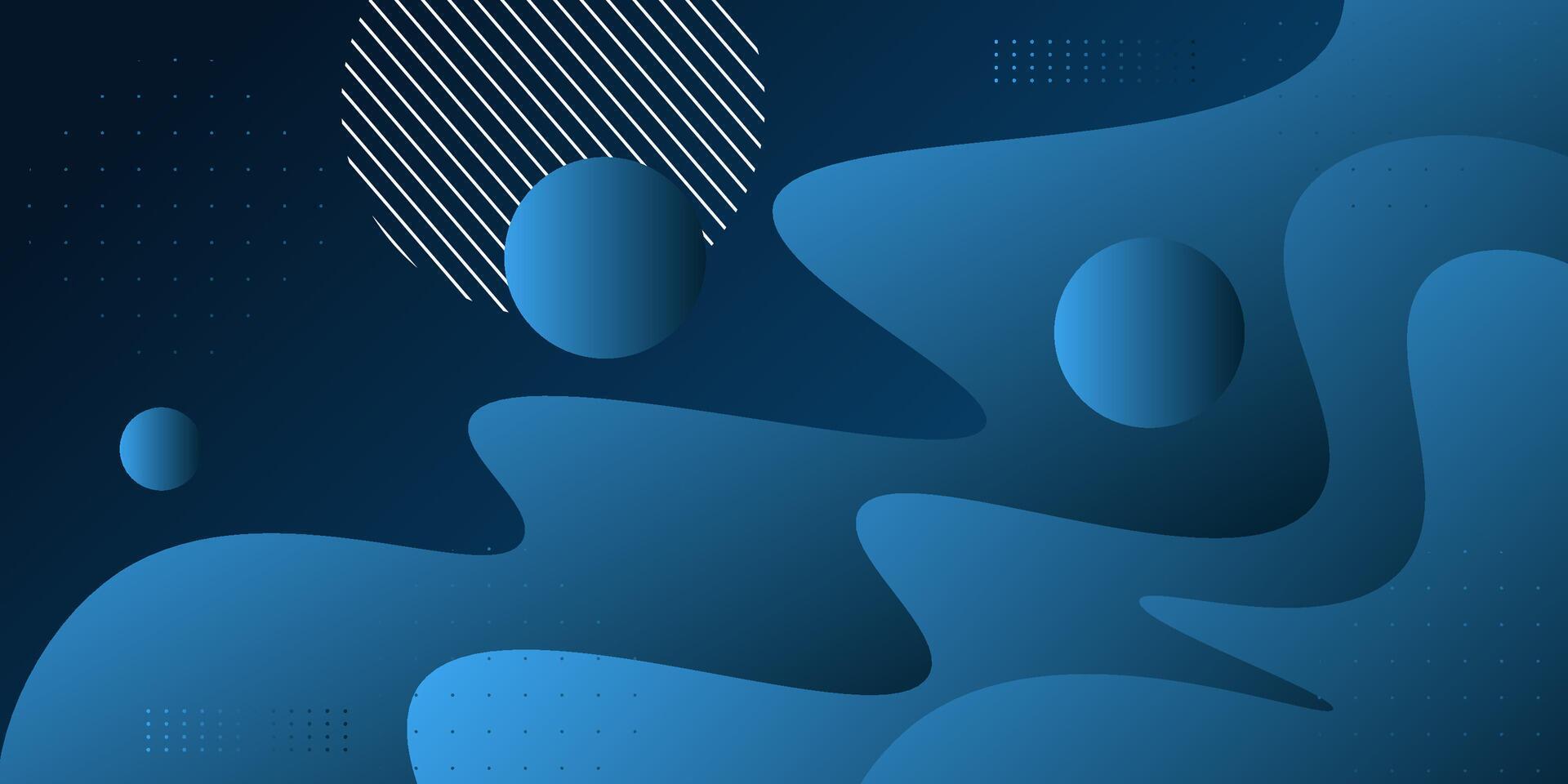 Realistic abstract blue background with 3d circle style and elegant wave shape texture. Eps10 vector