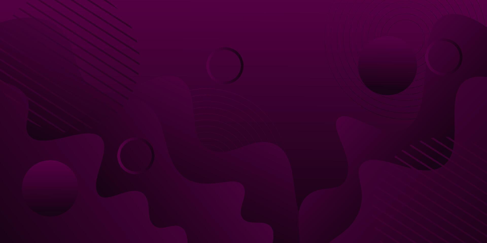 Abstract dark purple wave fluid 3D pattern background. Trendy luxury geometric shape design. Eps10 vector