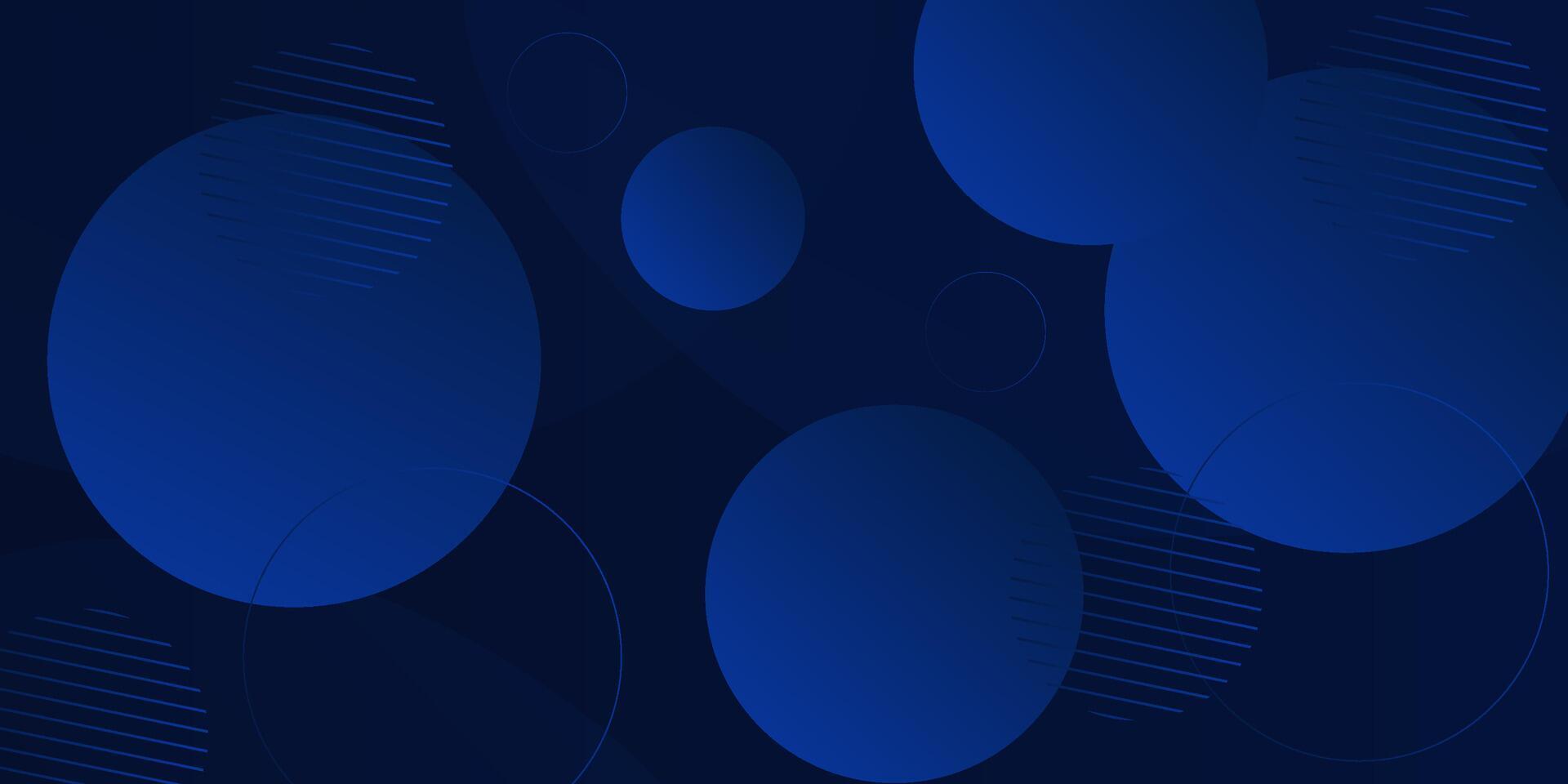 Abstract dark blue geometric circle pattern background illustration. 3D view and simple pattern. eps10 vector