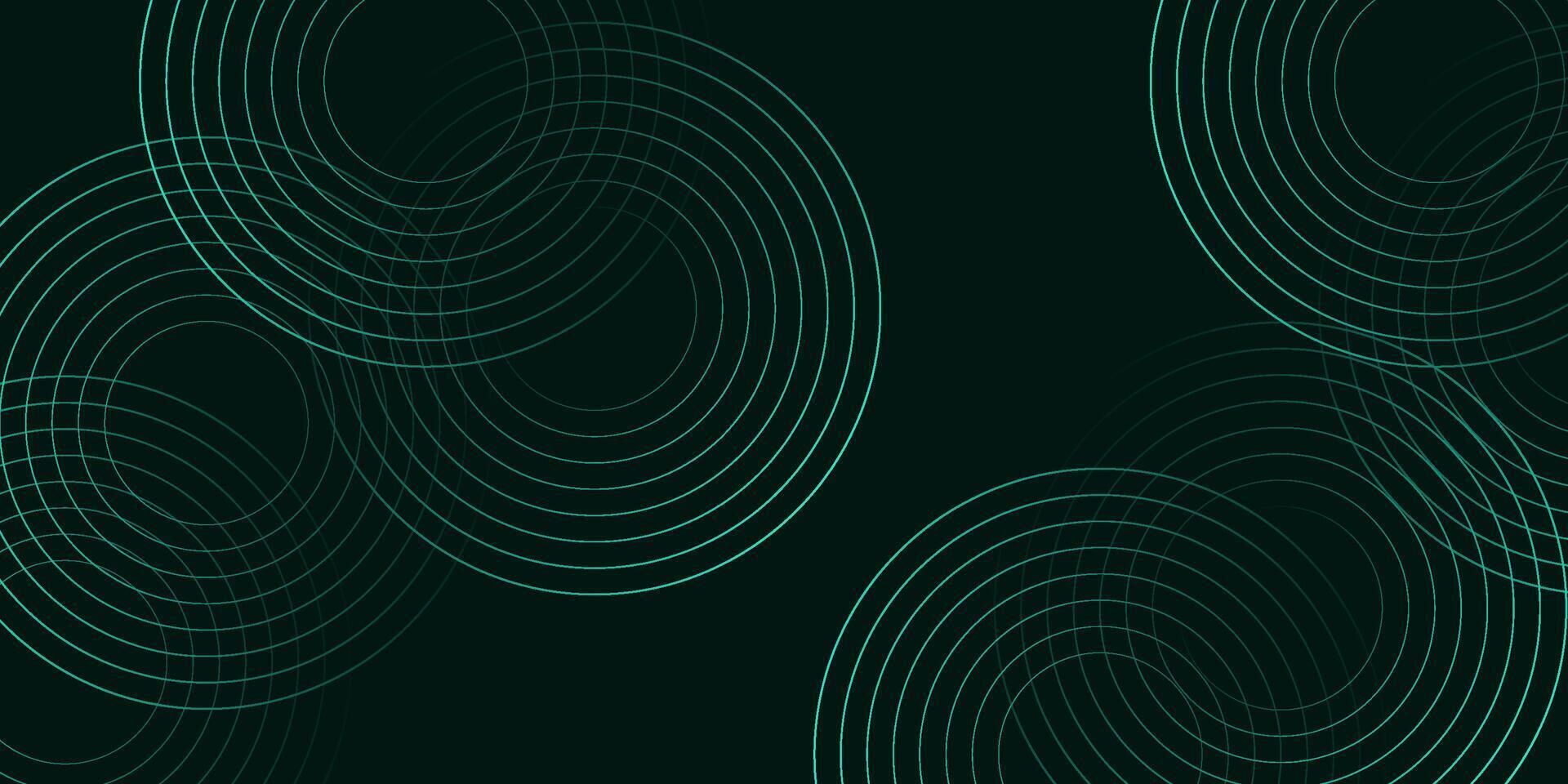 Dark green background. Modern circle line abstract presentation background. Luxury paper cut background. eps10 vector