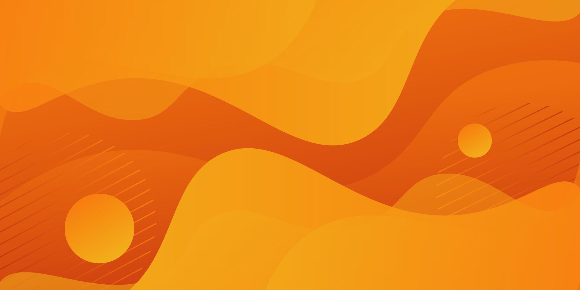 Orange geometric business banner design. Creative banner design with wave shape as template. Simple horizontal banner. Eps10 vector