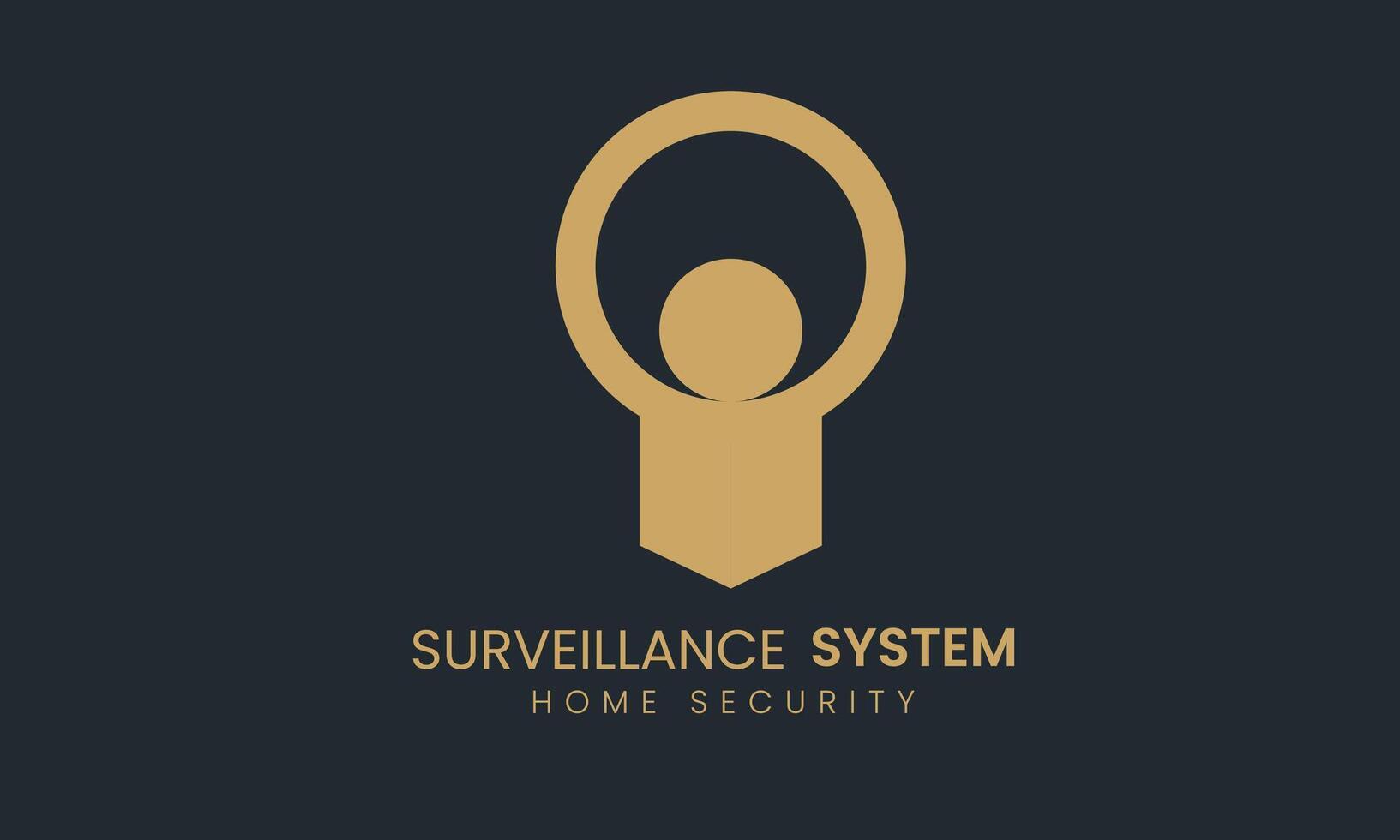 Creative and modern surveillance system logo design for security and monitoring solutions vector