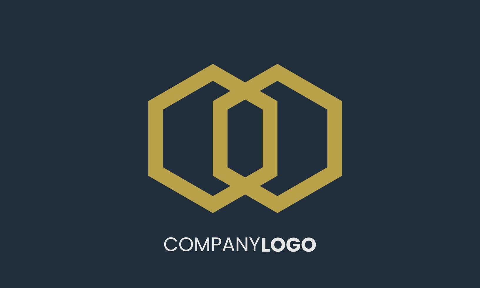 Double Hexagon Logo for Technology Construction and Modern Design vector