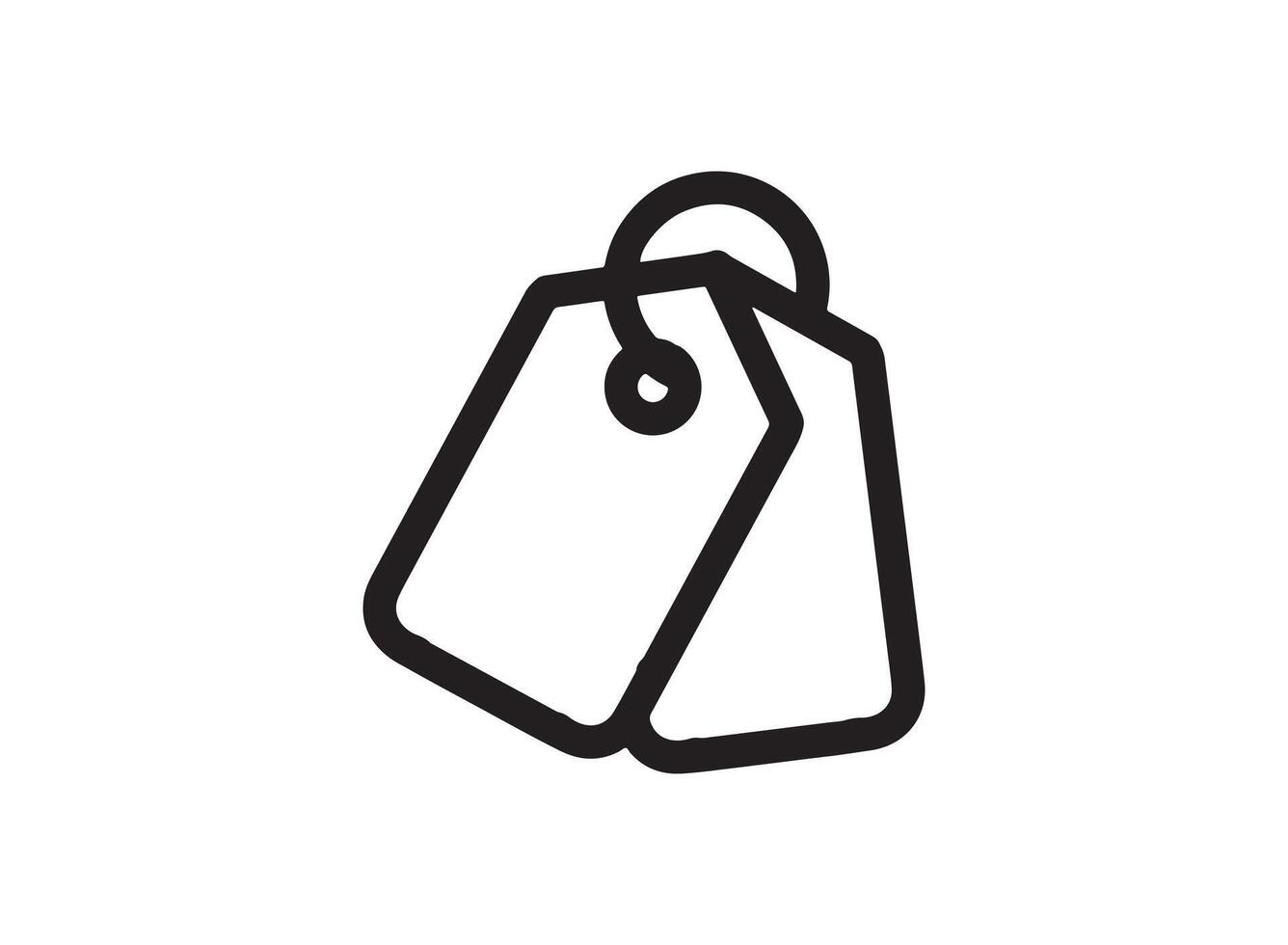 Set icon of an Black Friday Outline Price Tag vector