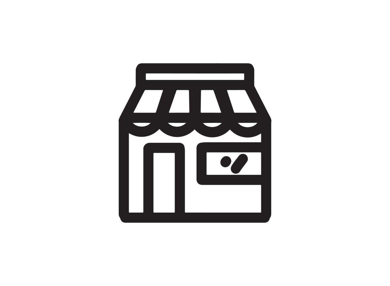Set icon of an Black Friday Outline Store vector
