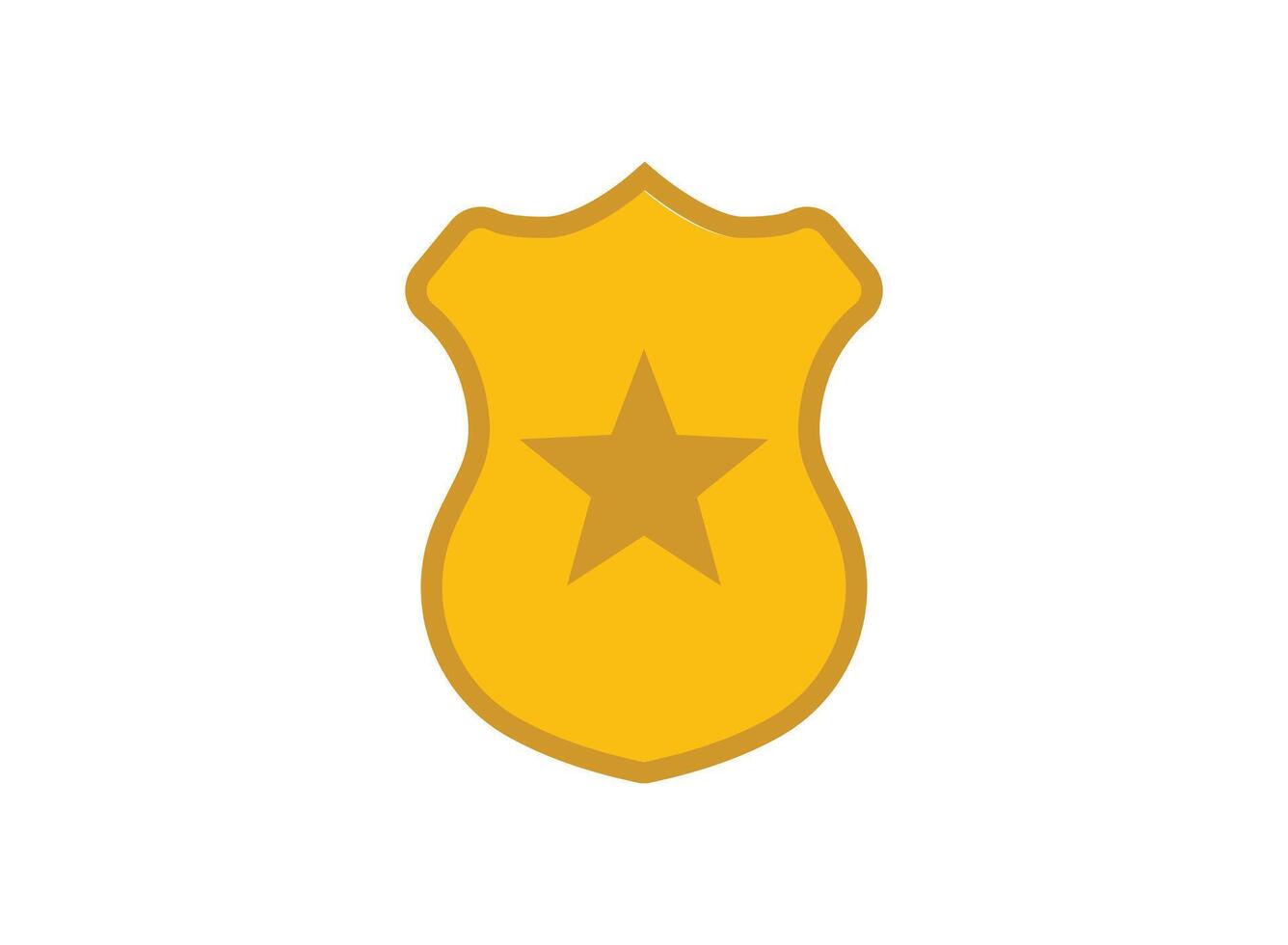 Illustration of an Police Badge Equipment Flat Icon vector