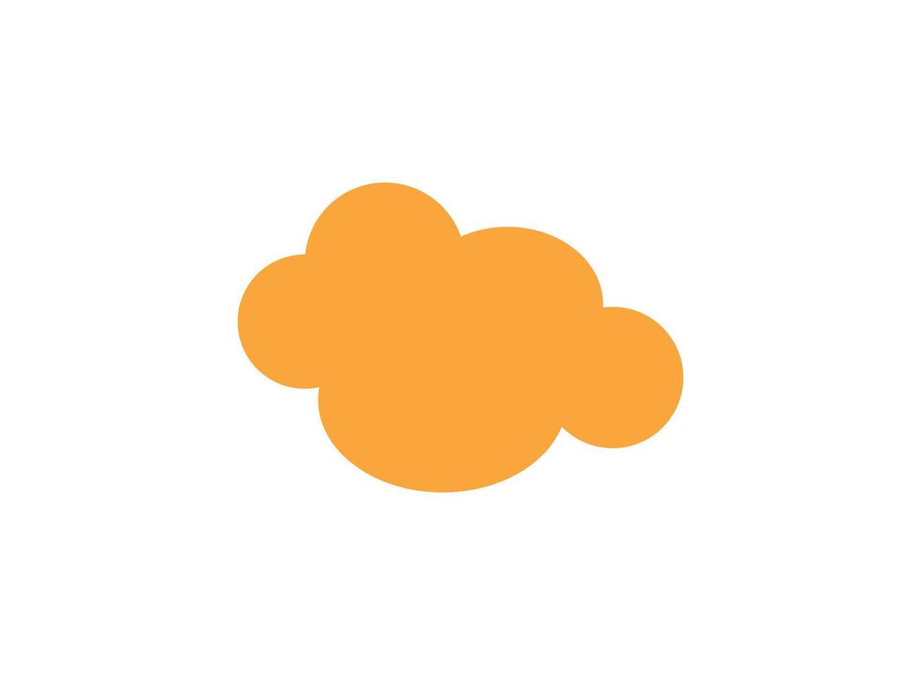 Illustration of an Retro Shape Hippie Cloud vector
