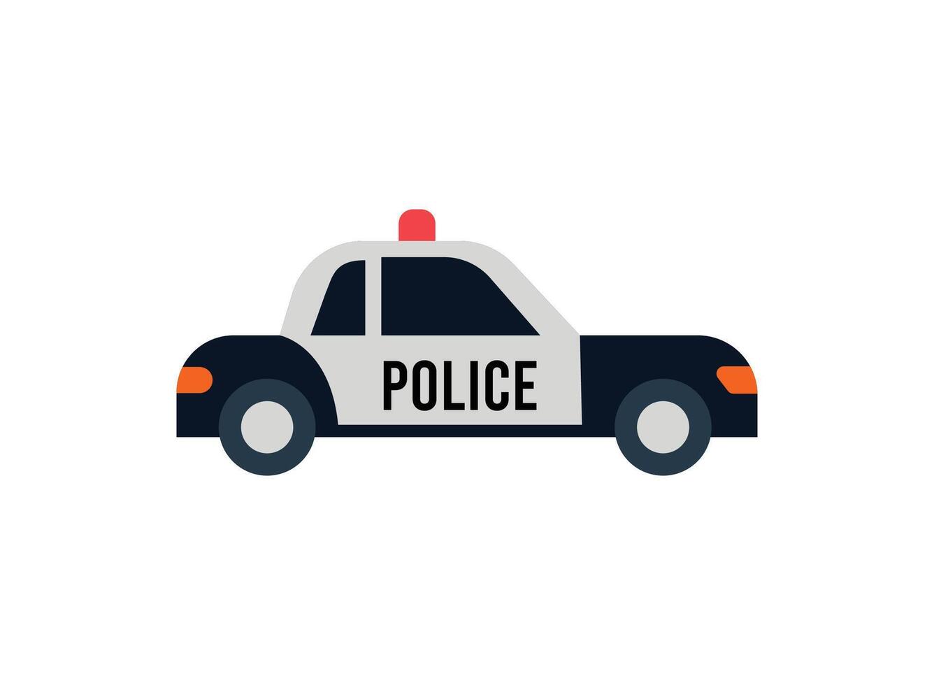 Illustration of an Police Car Equipment Flat Icon vector